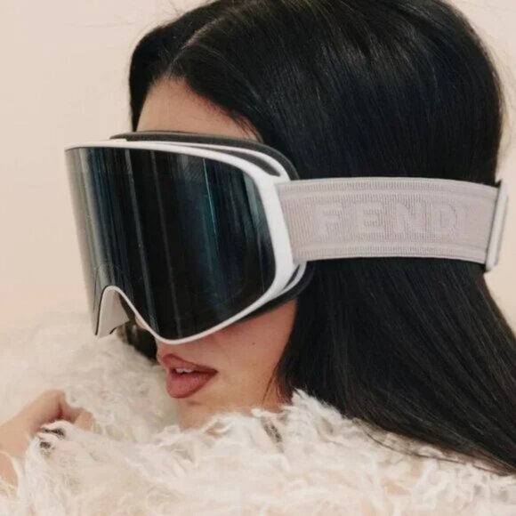 Fendi FE40152U SKI MASK Women 20C Grey Smoke Mirror NEW AUTHENTIC - Picture 15 of 16